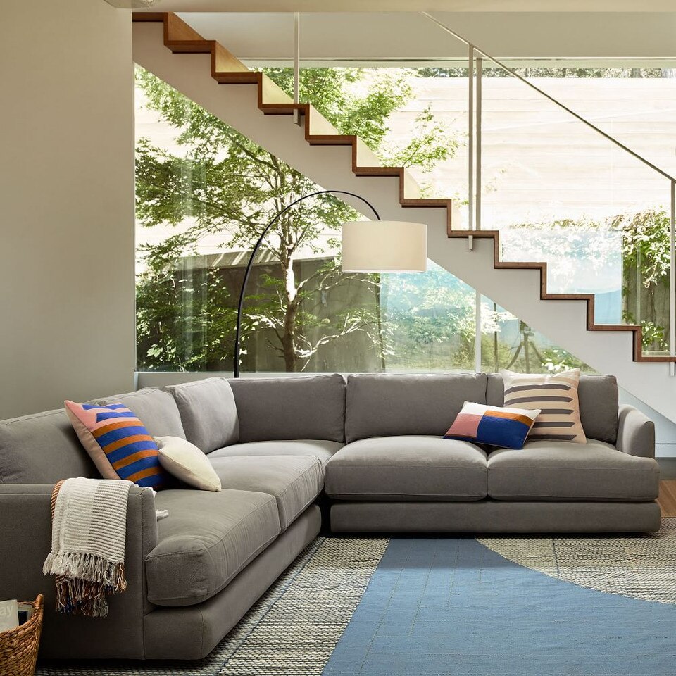 Haven 3Piece LShaped Modular Sofa west elm Australia